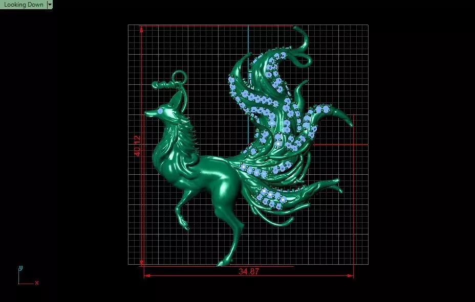 Fox Pendant jewelry - Tailed Fox for Her 3D print model_10