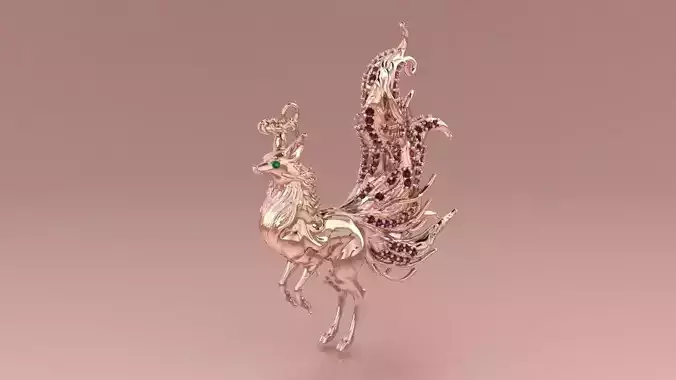 Fox Pendant jewelry - Tailed Fox for Her 3D print model