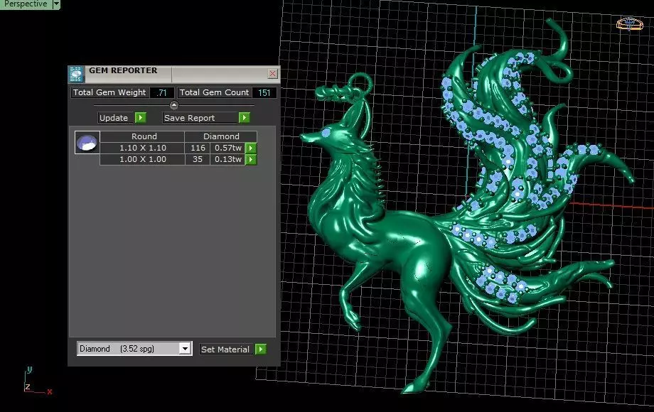 Fox Pendant jewelry - Tailed Fox for Her 3D print model_5