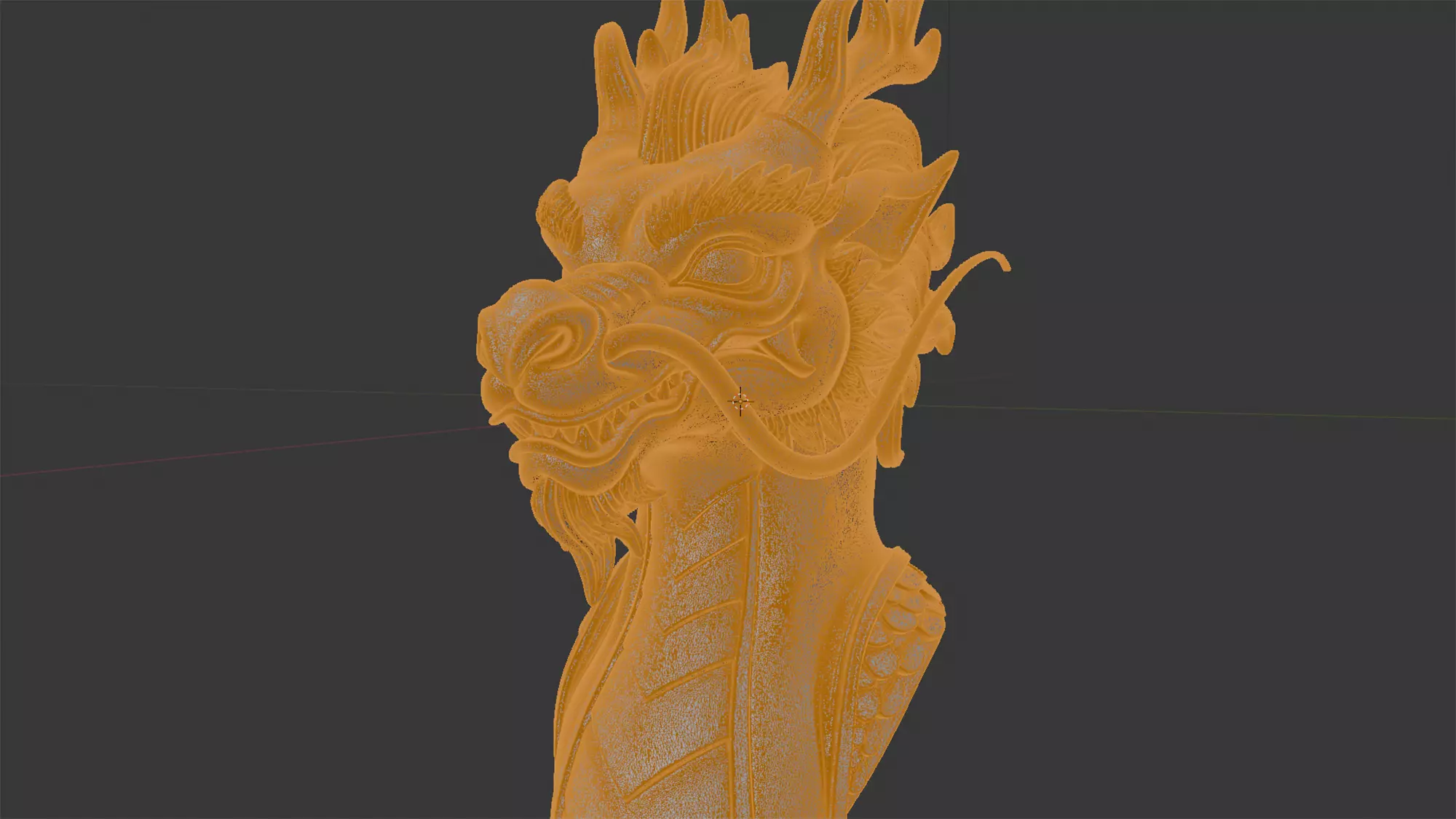 Eastern Dragon Bust 3D Print Model 3D print model_5