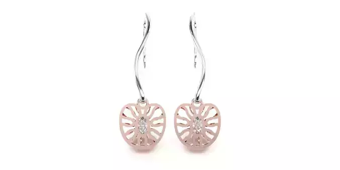 Cherry earrings with oval diamonds