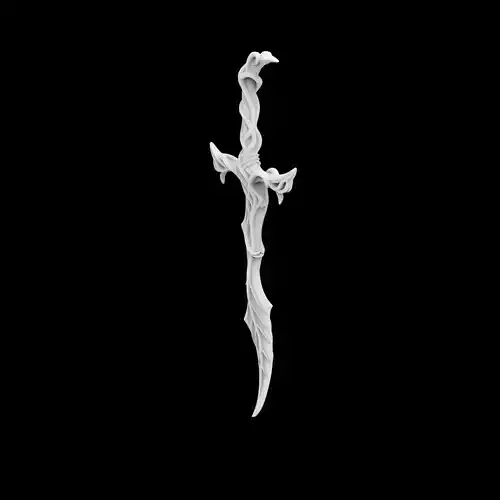 Elven Leaf Sword 3D Print Model