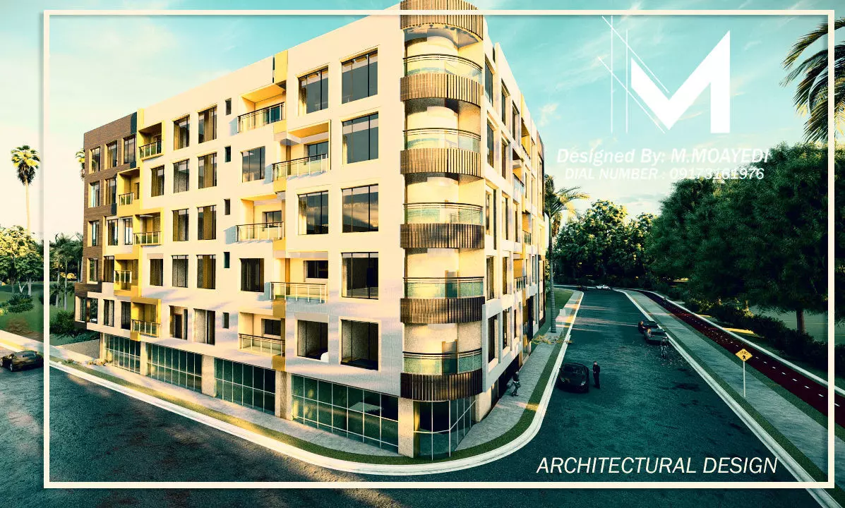 CREATIVE facade architectural exterior design Low-poly 3D model_2