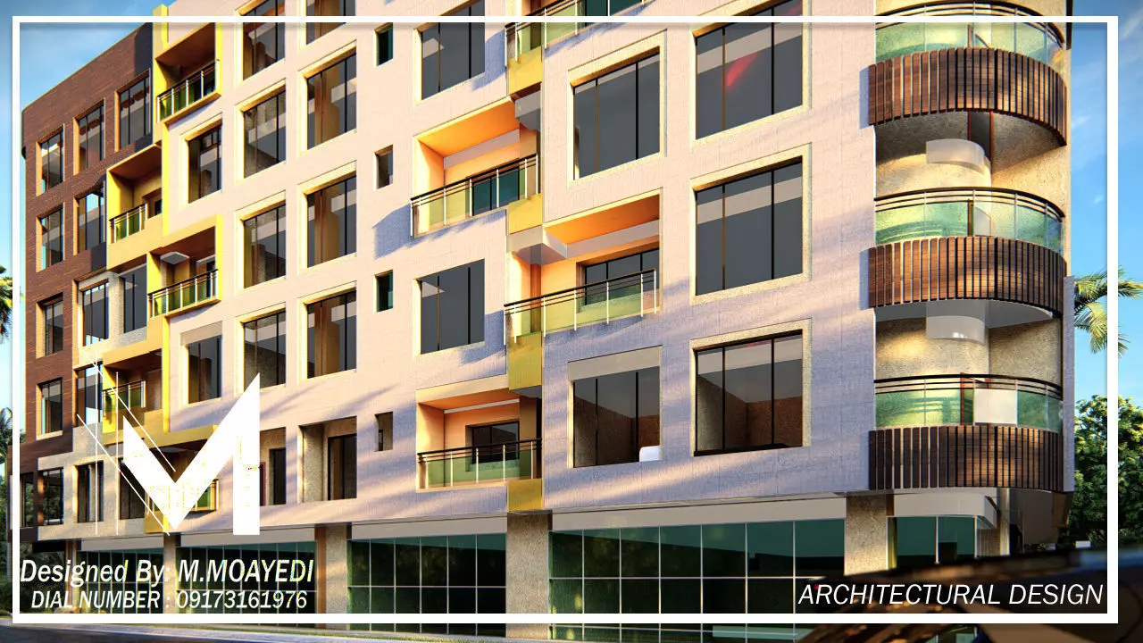 CREATIVE facade architectural exterior design Low-poly 3D model_0