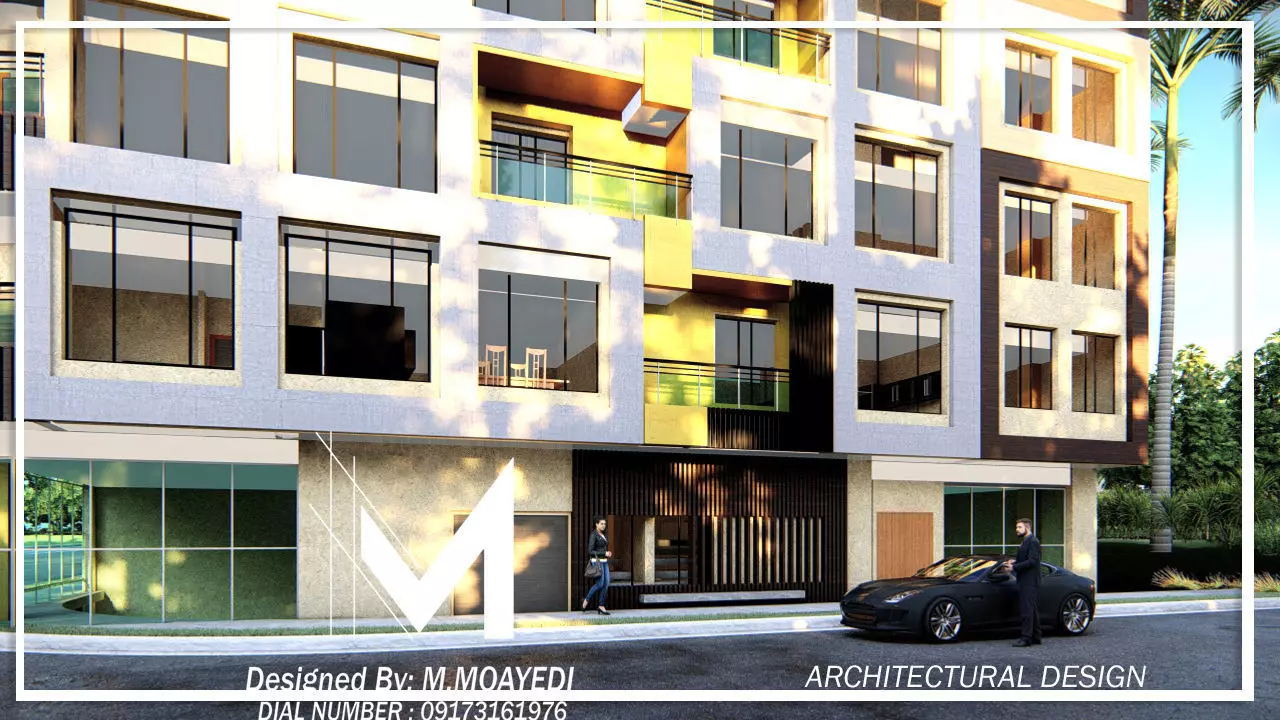 CREATIVE facade architectural exterior design Low-poly 3D model_6
