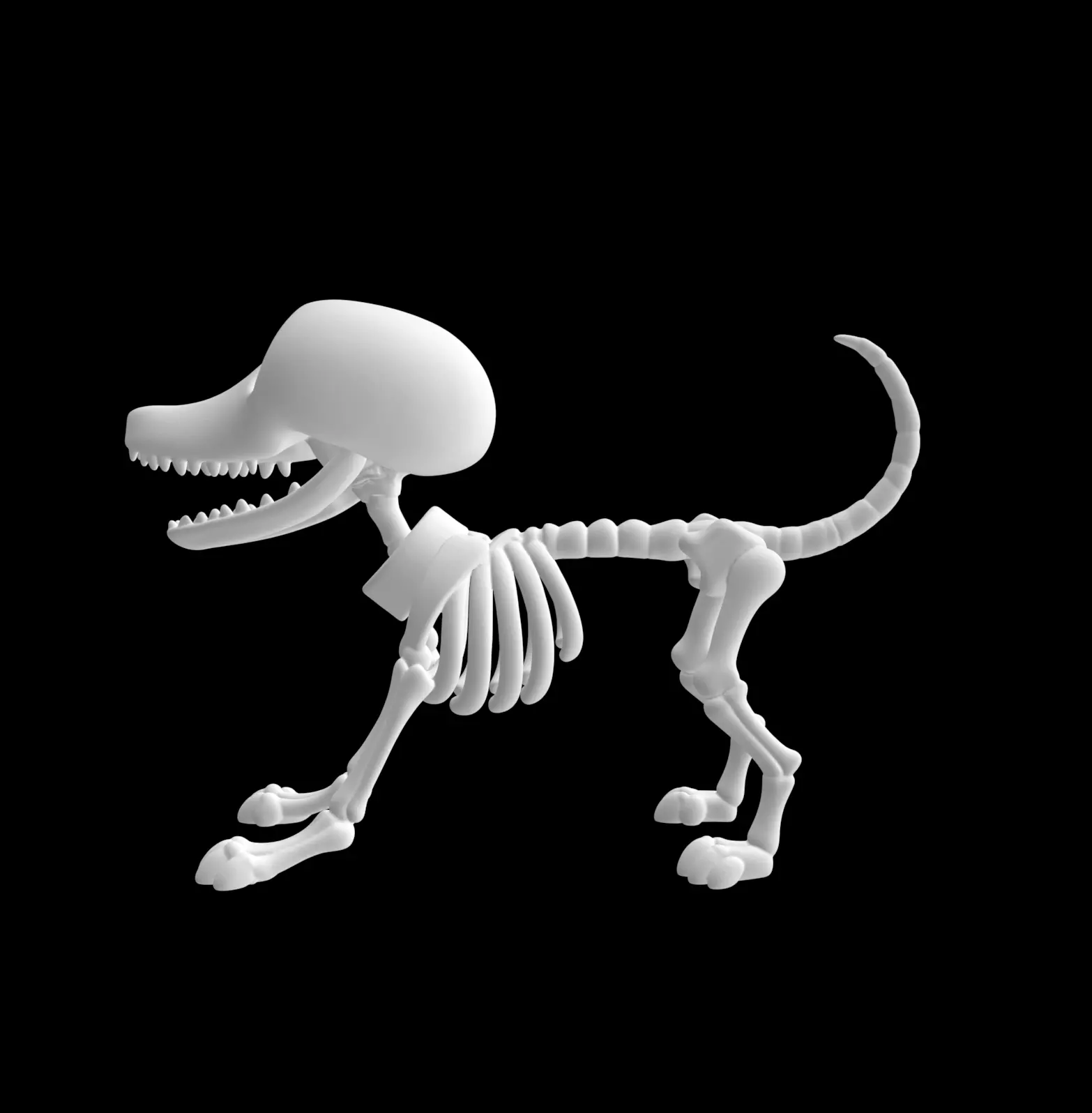 Corpse Bride Dog 3D print model_1