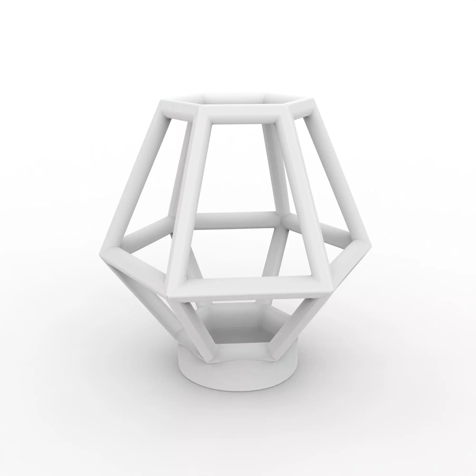 Geometric Prism Lamp Frame 3D Print Model 3D print model_1