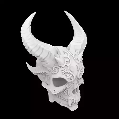 Gothic Dragon Skull 3D Print Model
