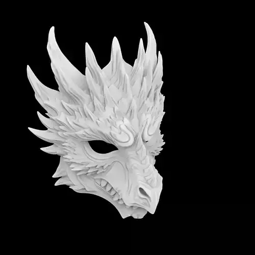 Ice Dragon Mask 3D Print Model