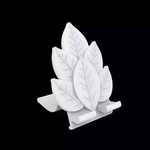 Leaf Curve Phone Stand 3D Print Model