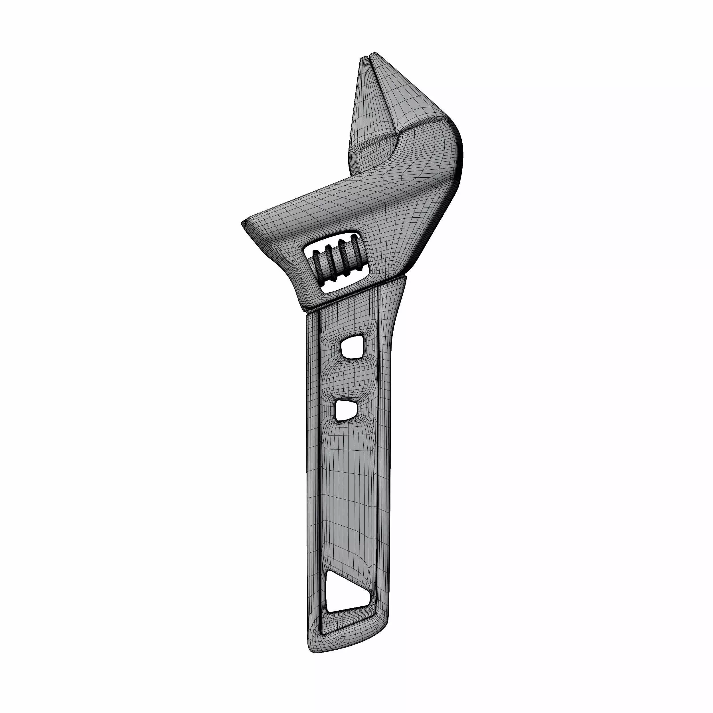 Adjustable wrench 3D model_5