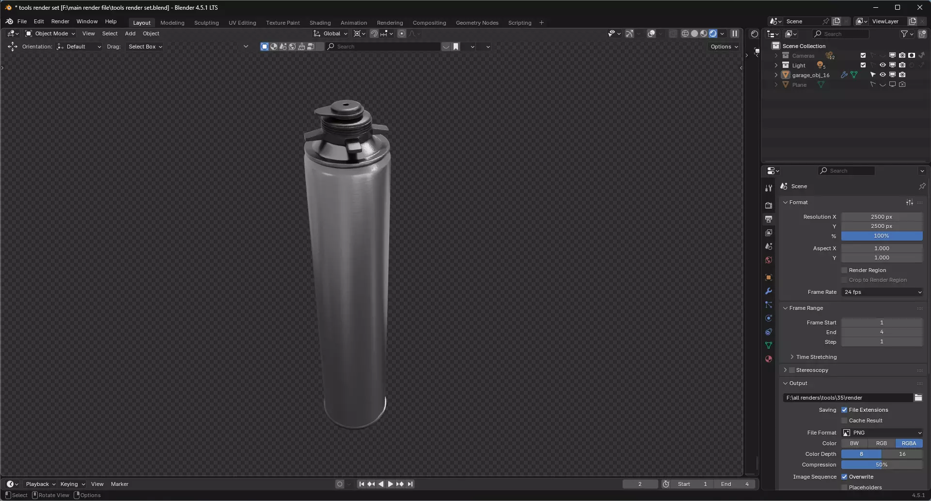 Aluminium paint can 3D model_6