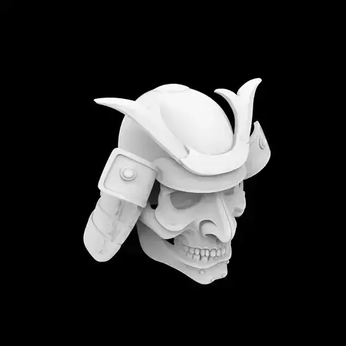 Samurai Mask Skull 3D Print Model