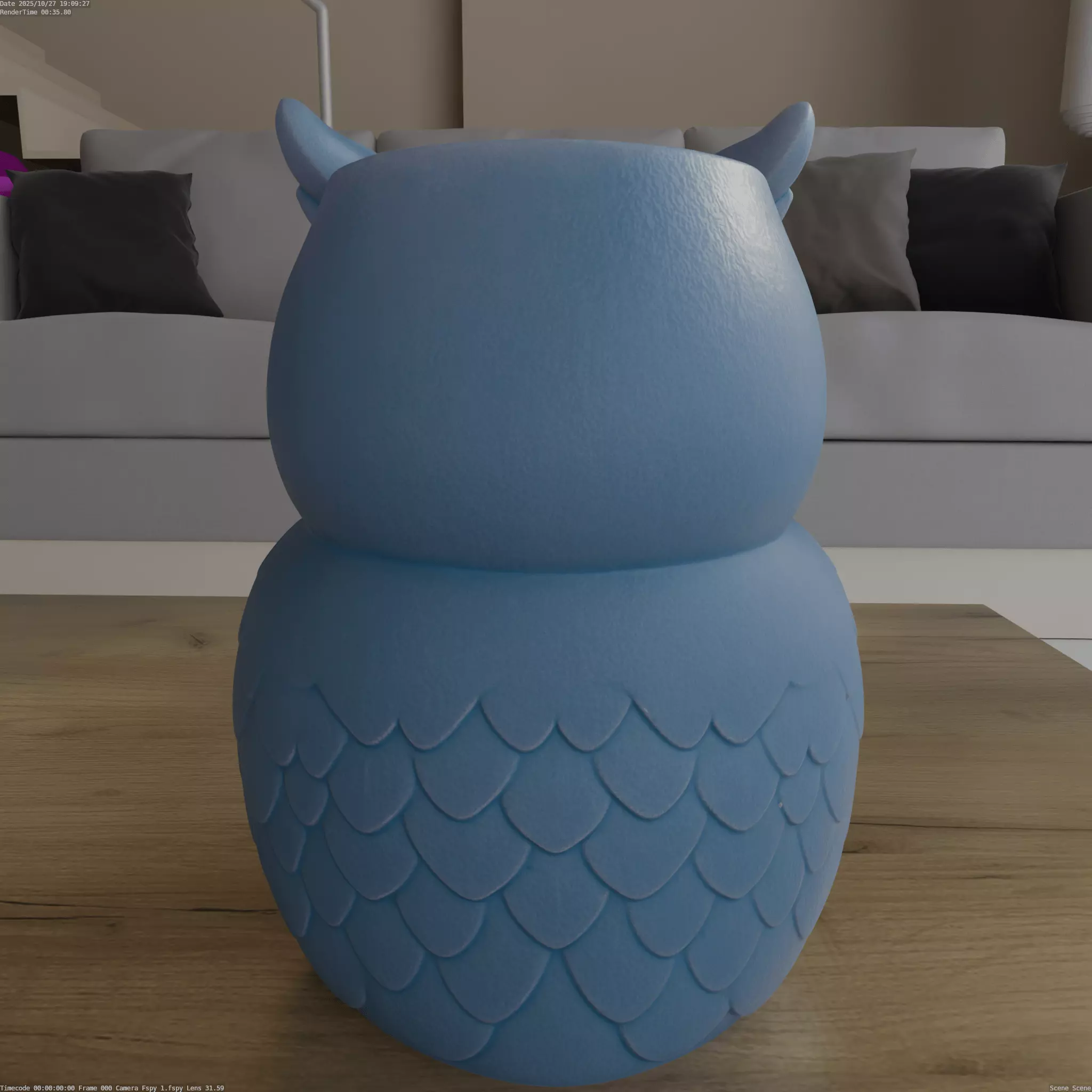 Cute Owl Planter planter STL 3D print model_2