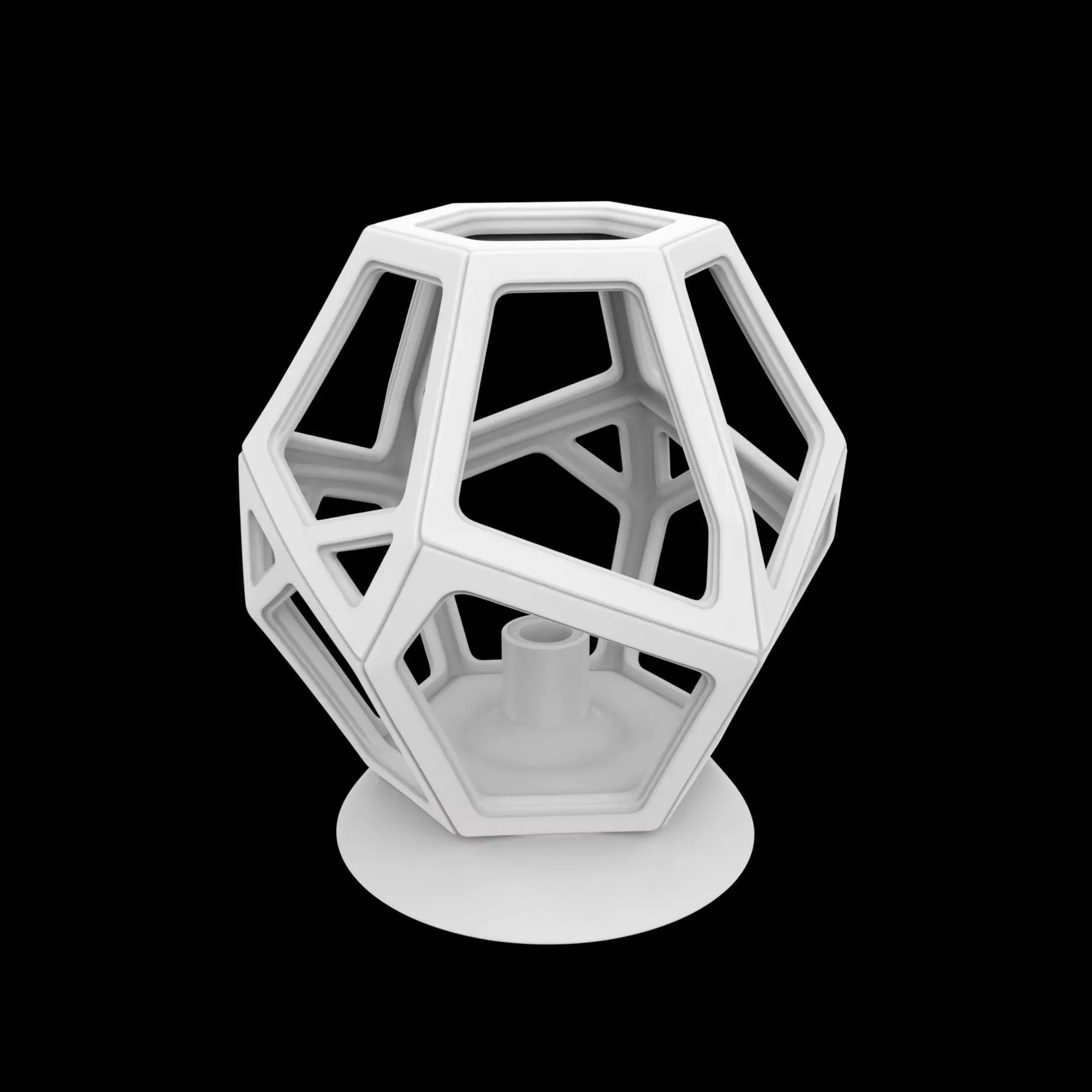 Spiral Column Lamp Holder 3D Print Model 3D print model_3