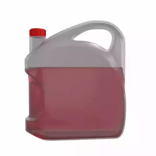 Red antifreeze container bottle