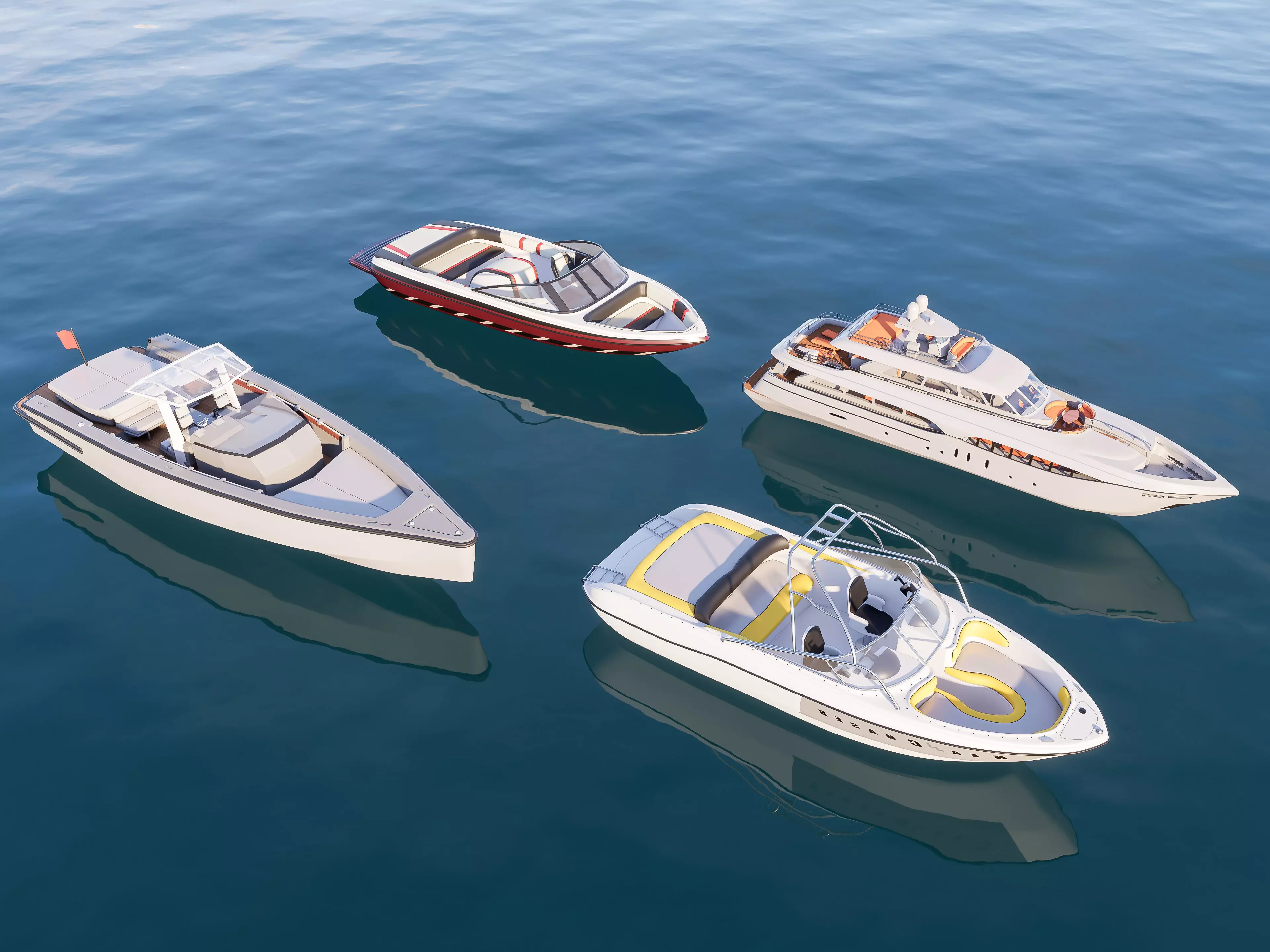 Yacht boat cruise collecttion 6 3D model_0
