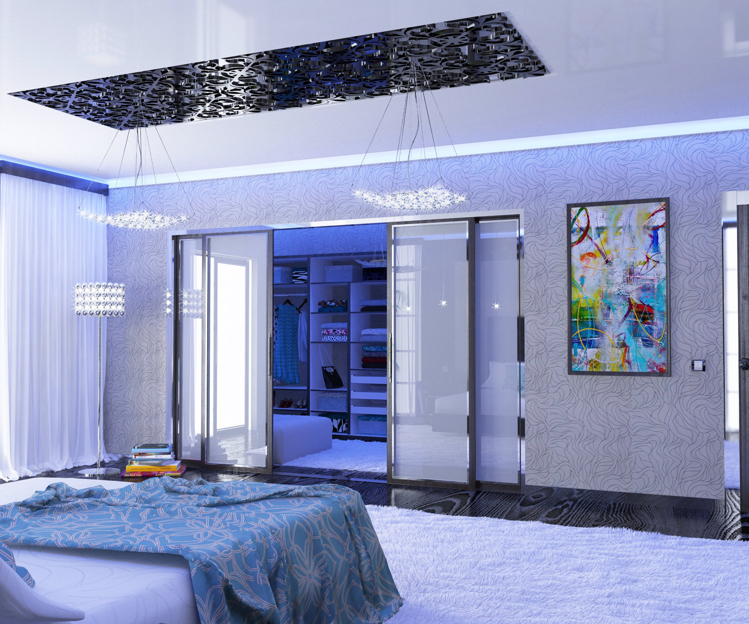 Modernist Bedroom Modern Flair Low-poly 3D model_5