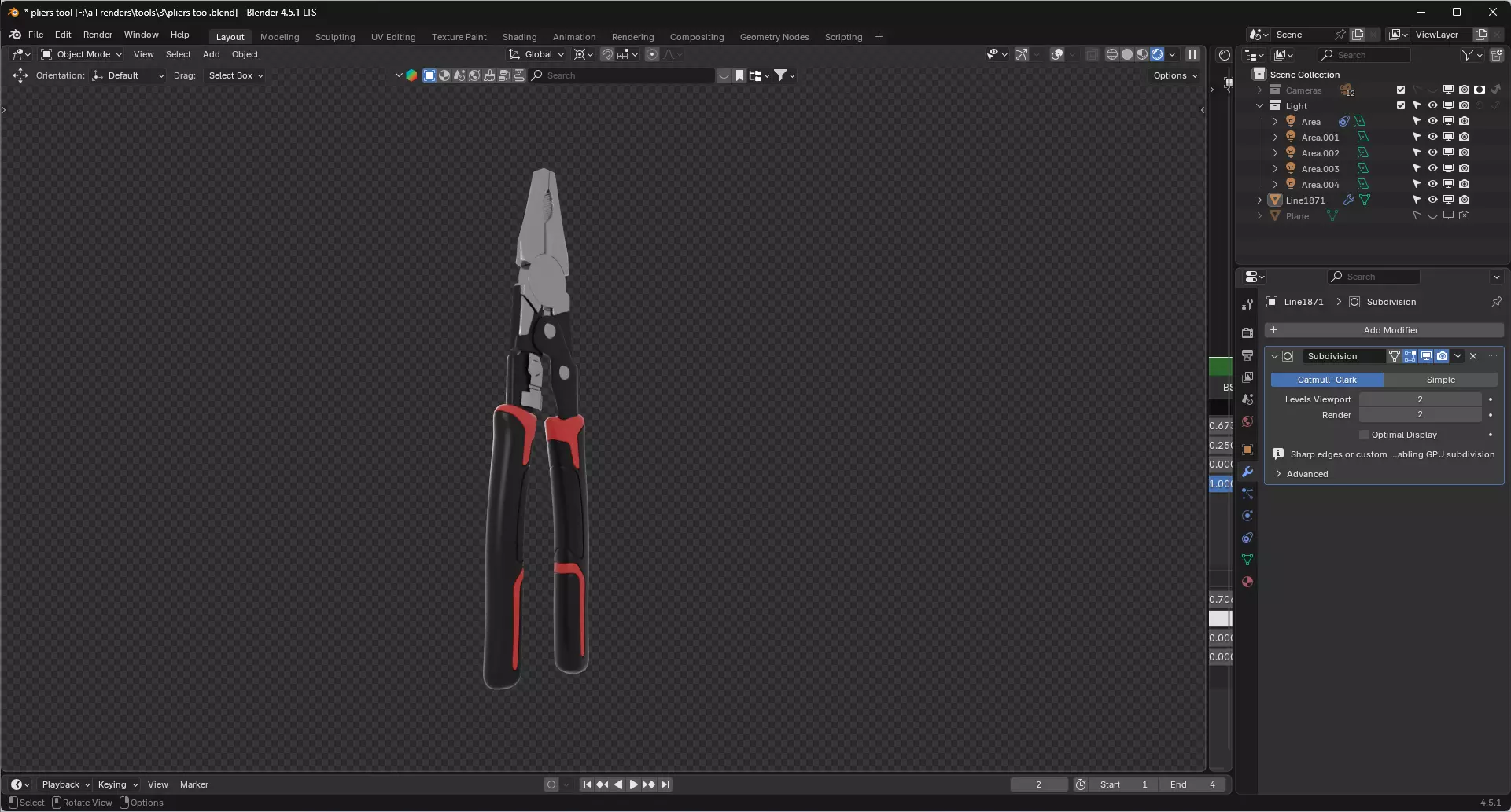 wire plier 3D model_5