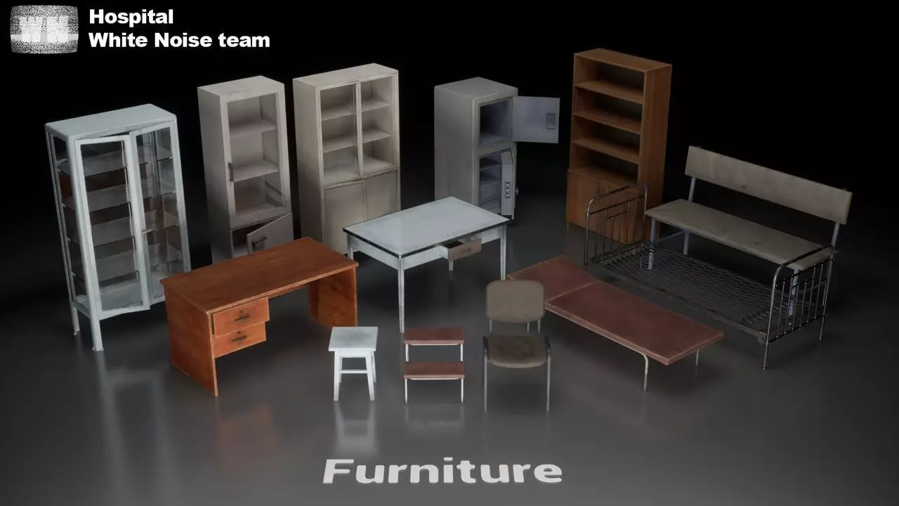 Post Soviet Hospital - UE5 Low-poly 3D model_11