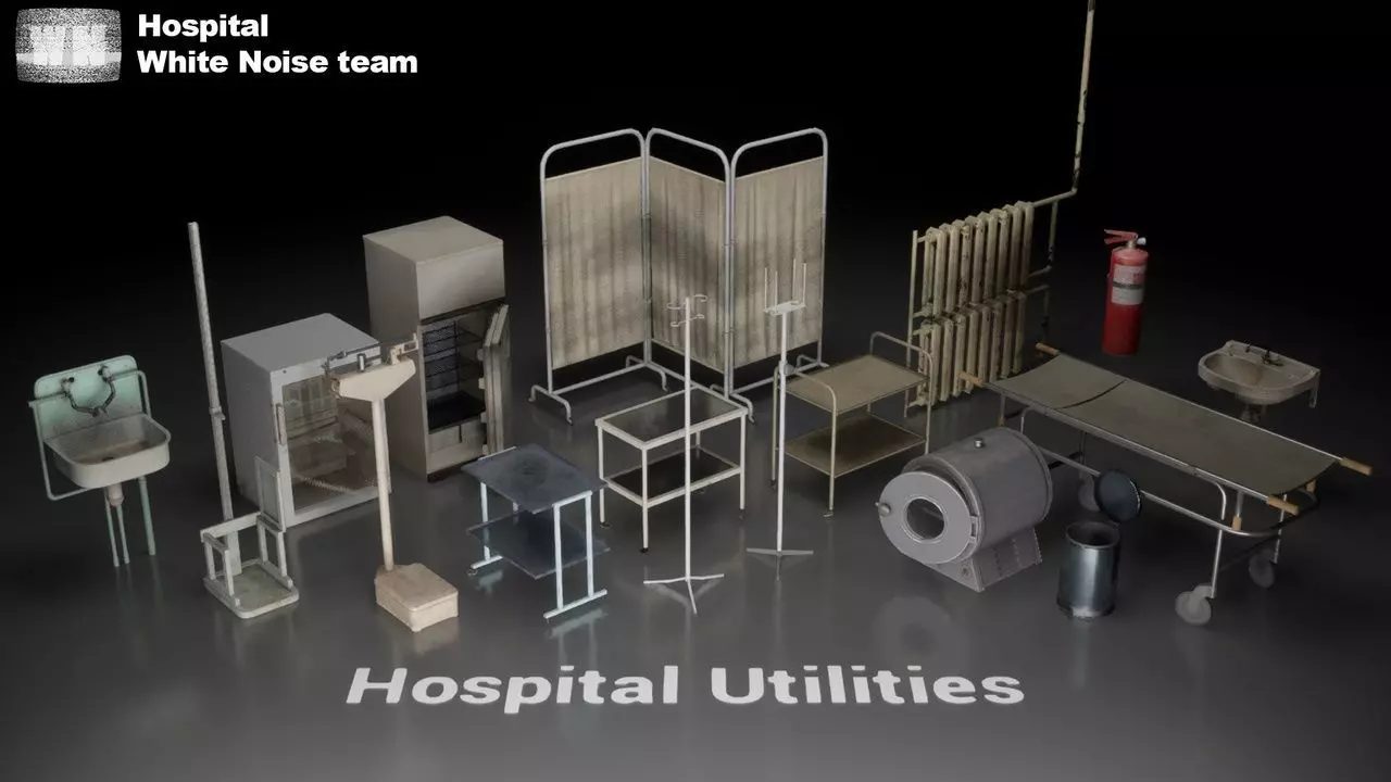 Post Soviet Hospital - UE5 Low-poly 3D model_8