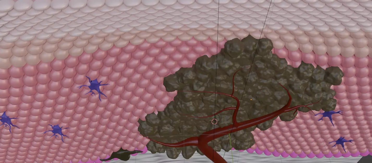 3d model of Cancer cell and animation 3D model_3