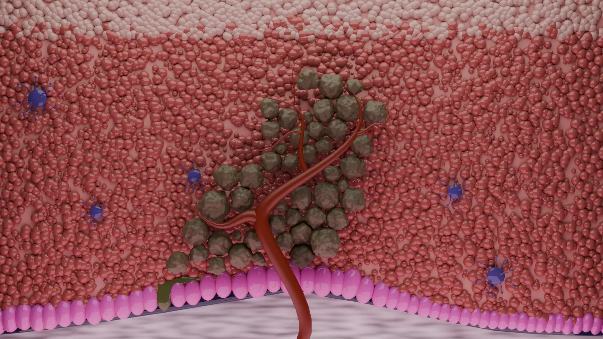 3d model of Cancer cell and animation 3D model_1