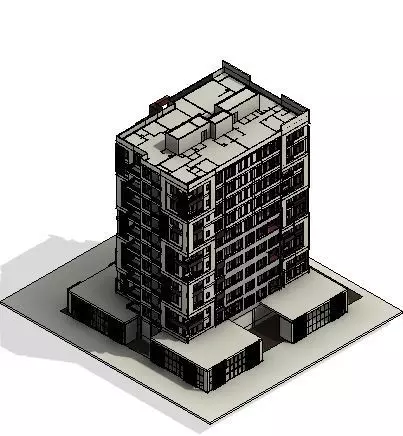 creative architectural facade design  Low-poly 3D model_1