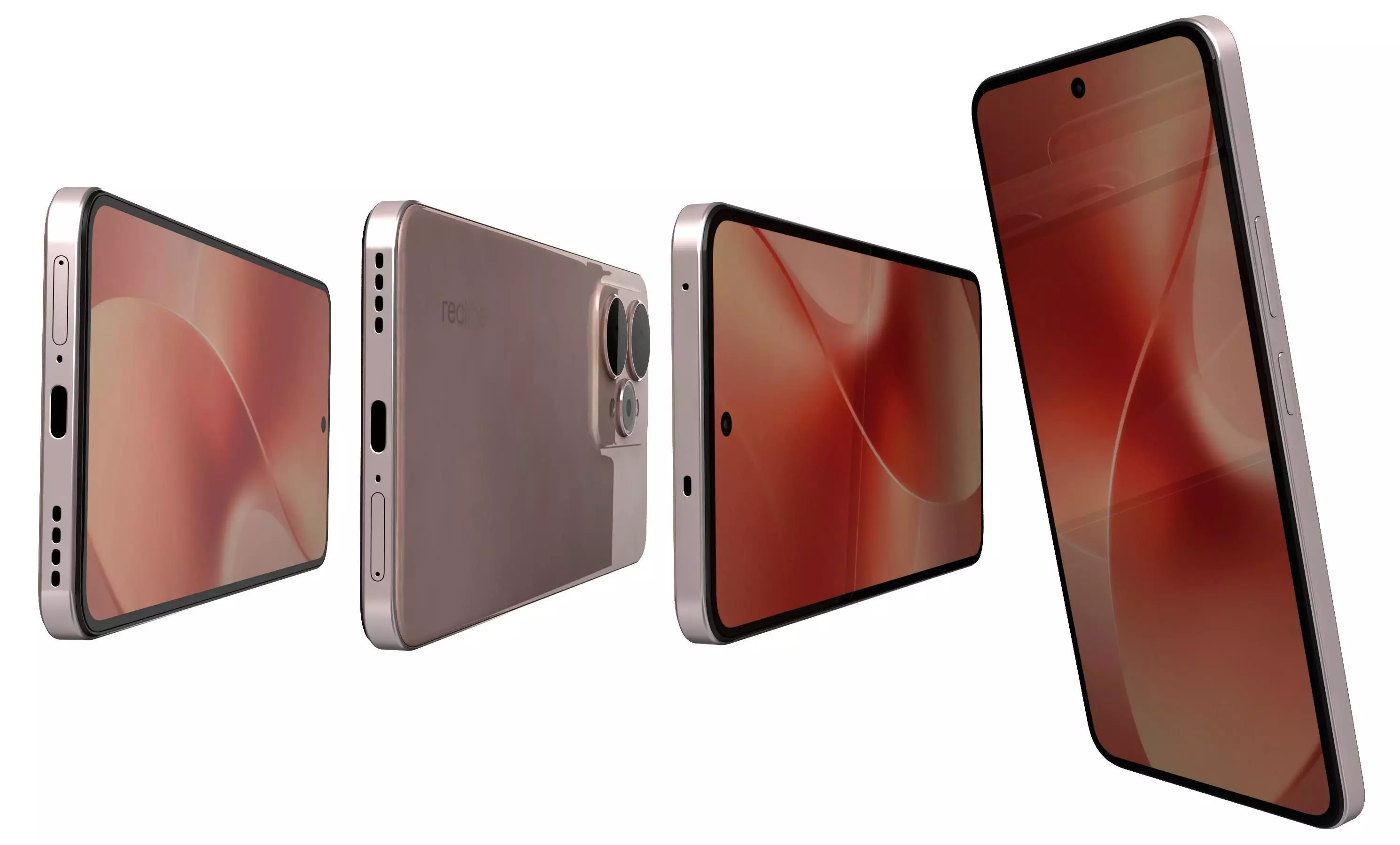 Realme 15 Gray And Pink 3D model_7