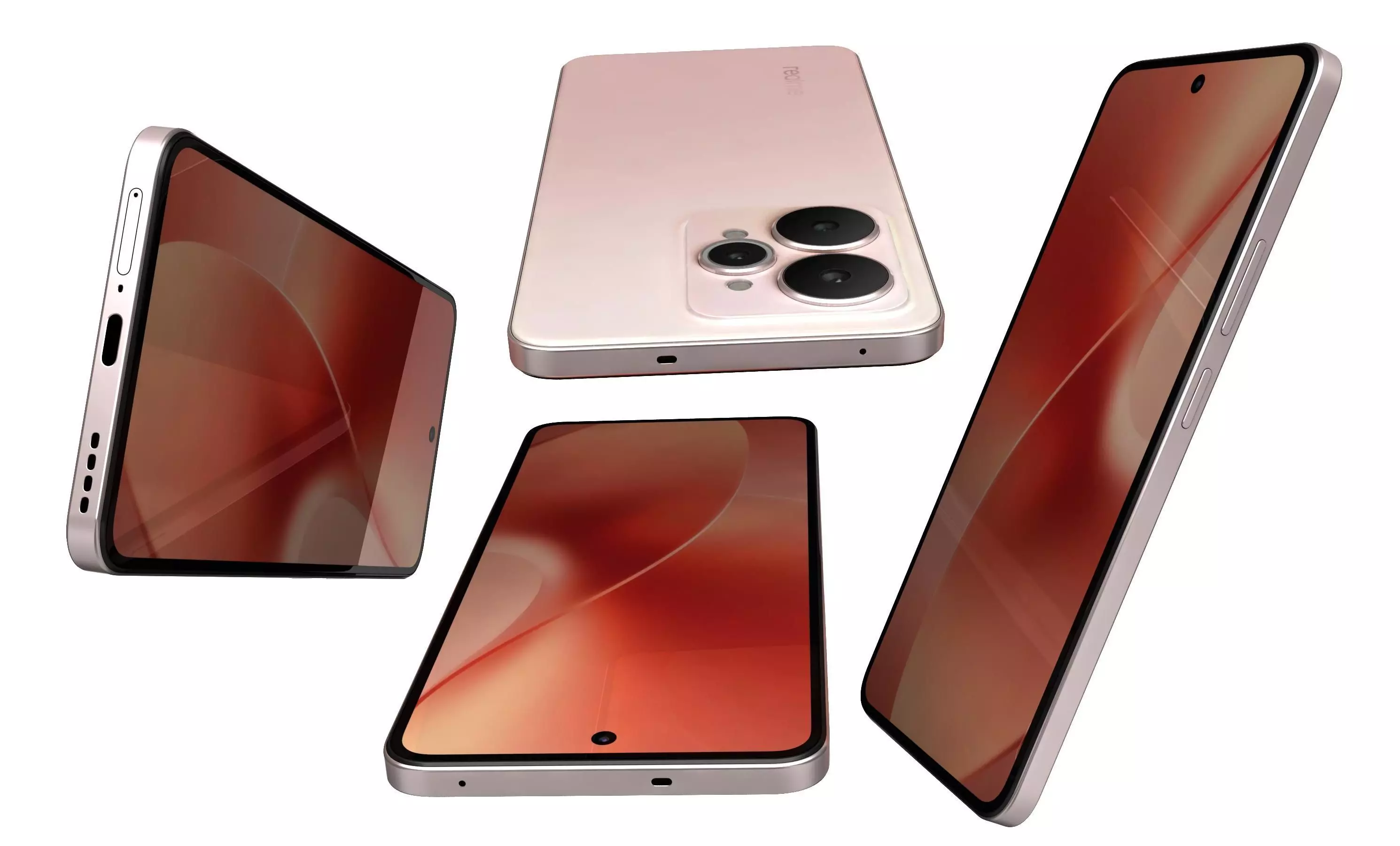 Realme 15 Gray And Pink 3D model_8