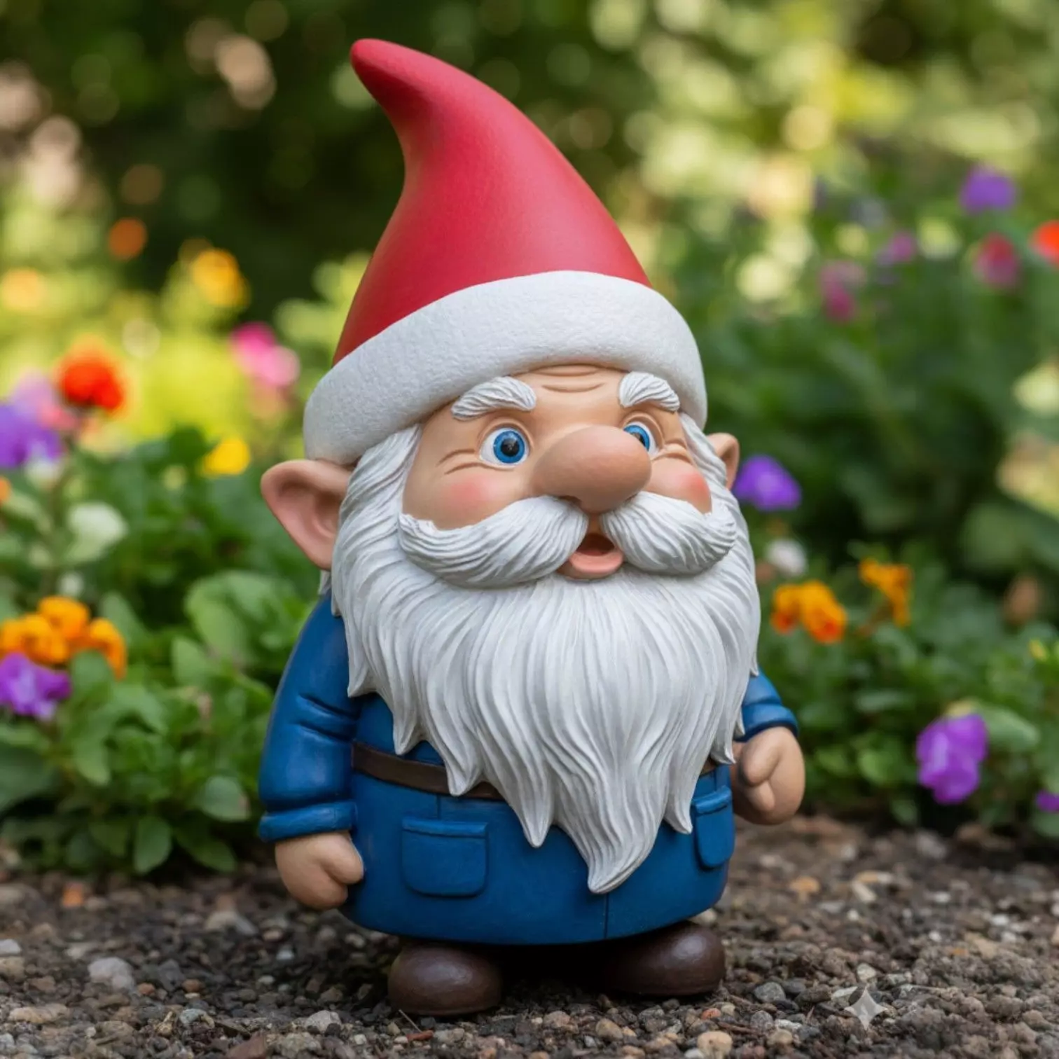 Gnome sculpture garden decoration 3D print model_2