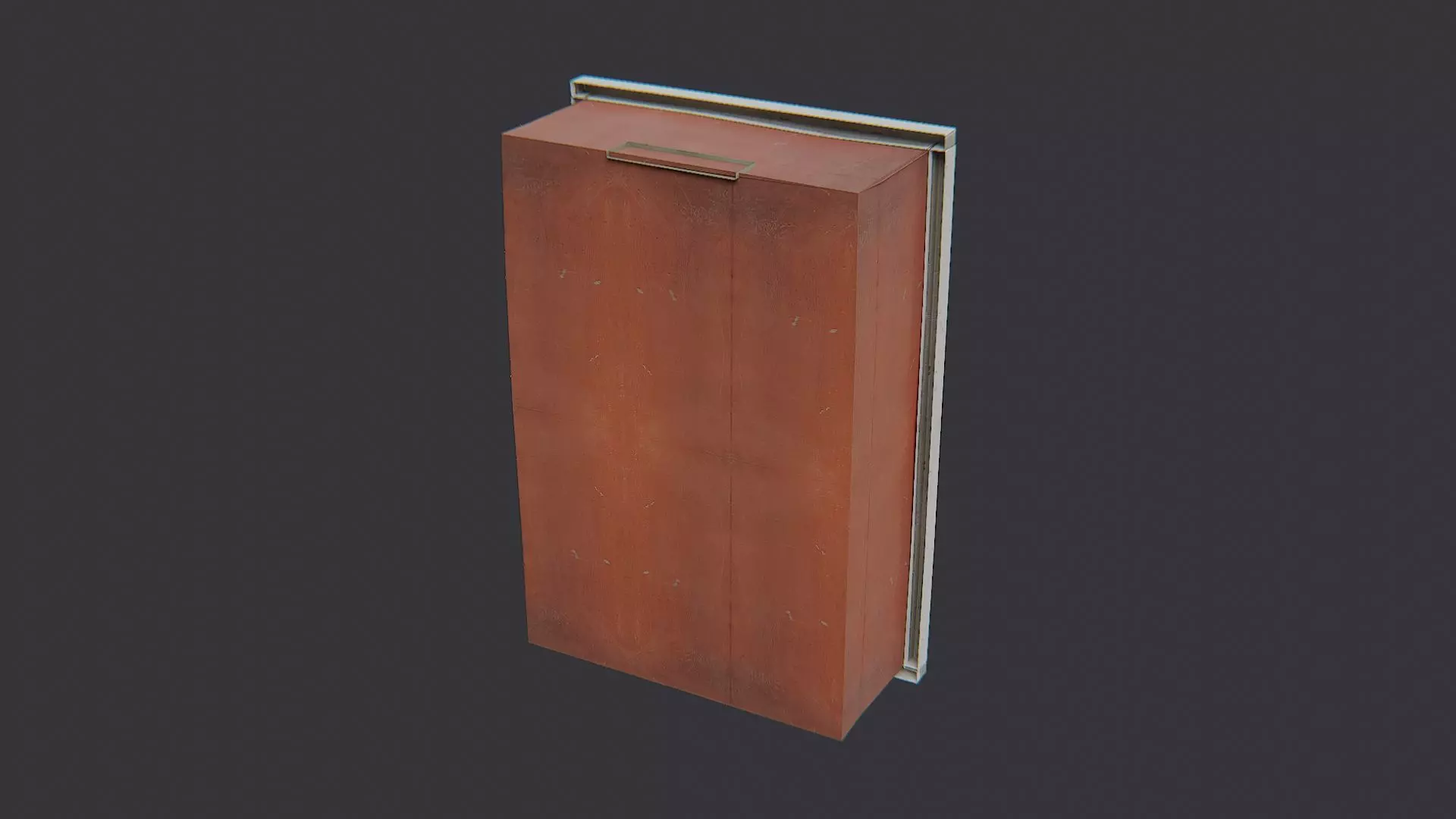 Wall mounted electrical distribution cabinet Low-poly 3D model_1