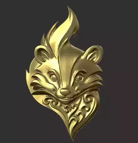 Fox Pendant 3D Model