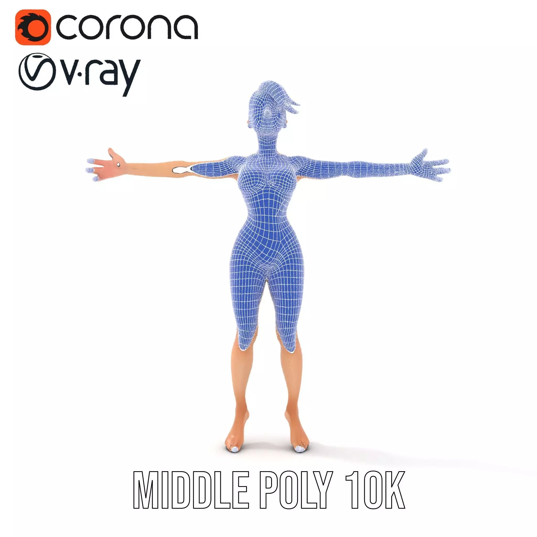 Vibrant Swimsuit Character model pack Low-poly 3D model_22