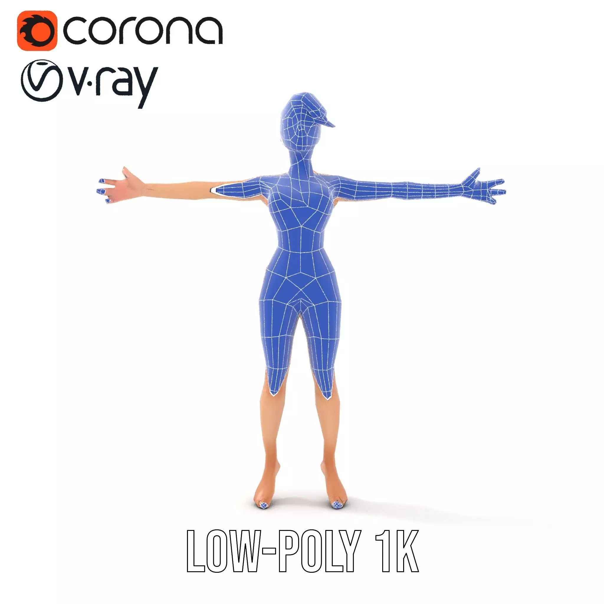 Vibrant Swimsuit Character model pack Low-poly 3D model_10