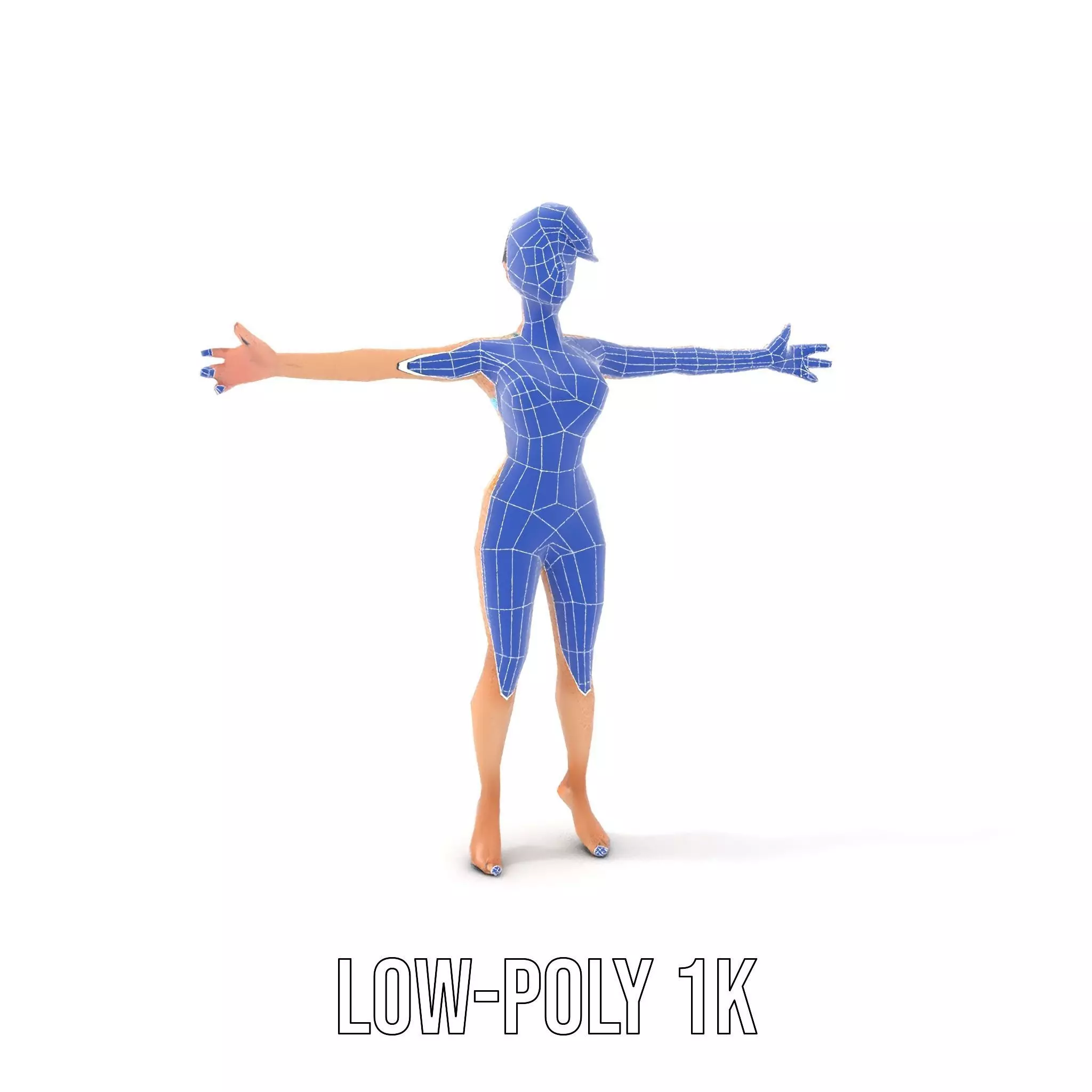 Vibrant Swimsuit Character model pack Low-poly 3D model_23