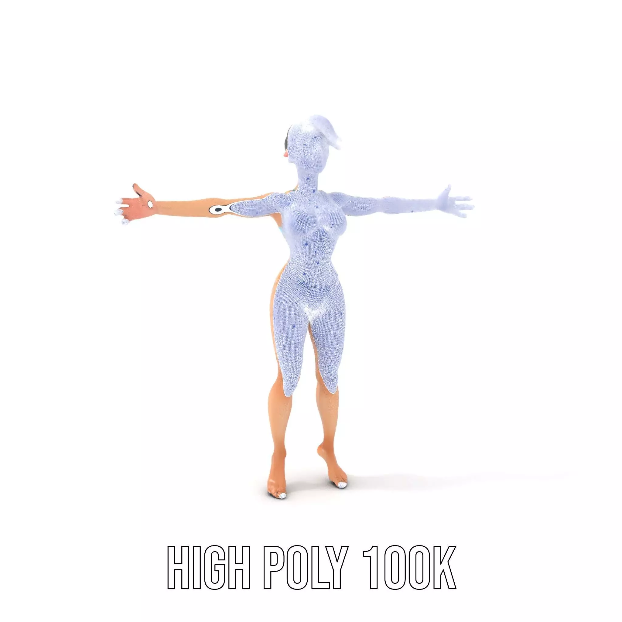 Vibrant Swimsuit Character model pack Low-poly 3D model_5