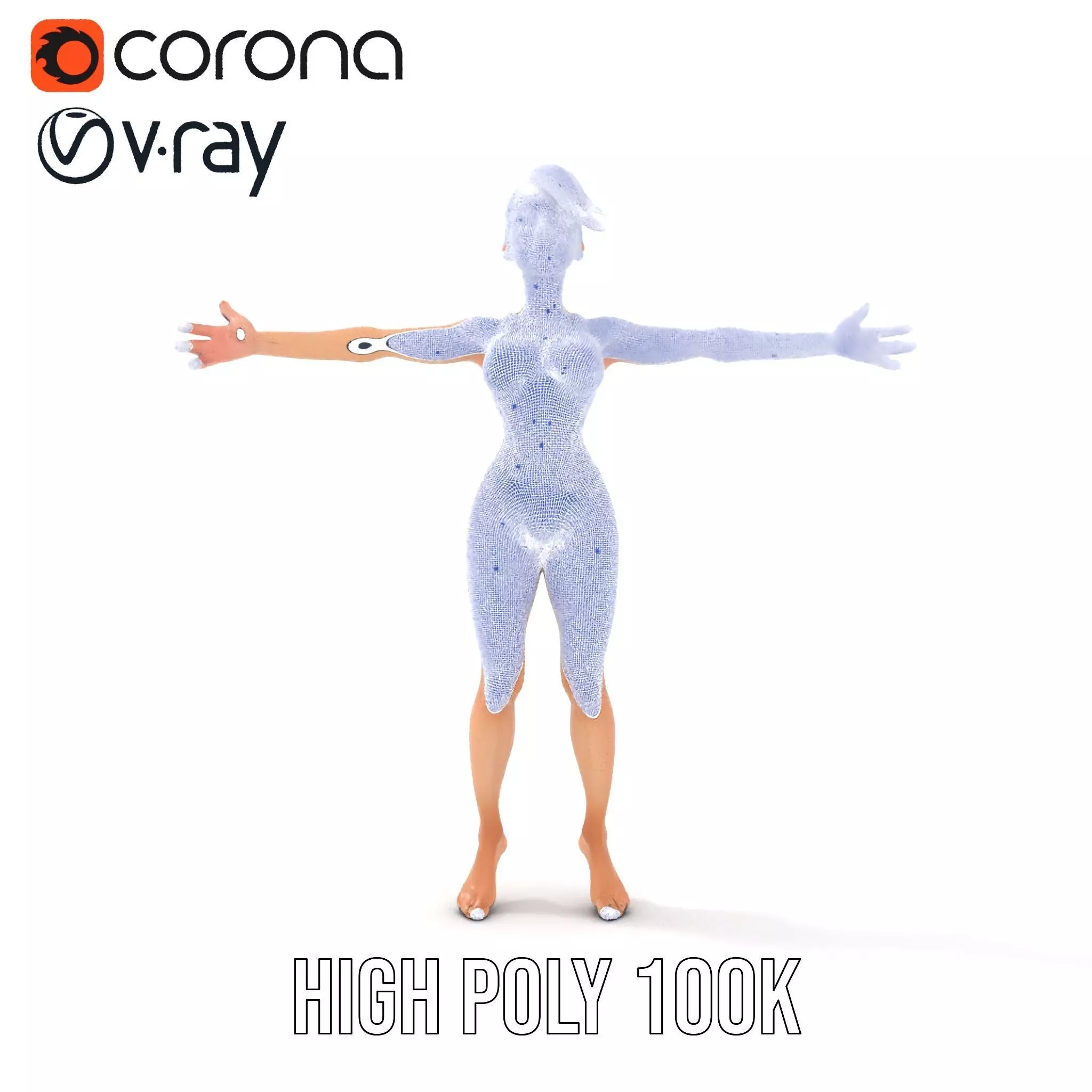 Vibrant Swimsuit Character model pack Low-poly 3D model_29