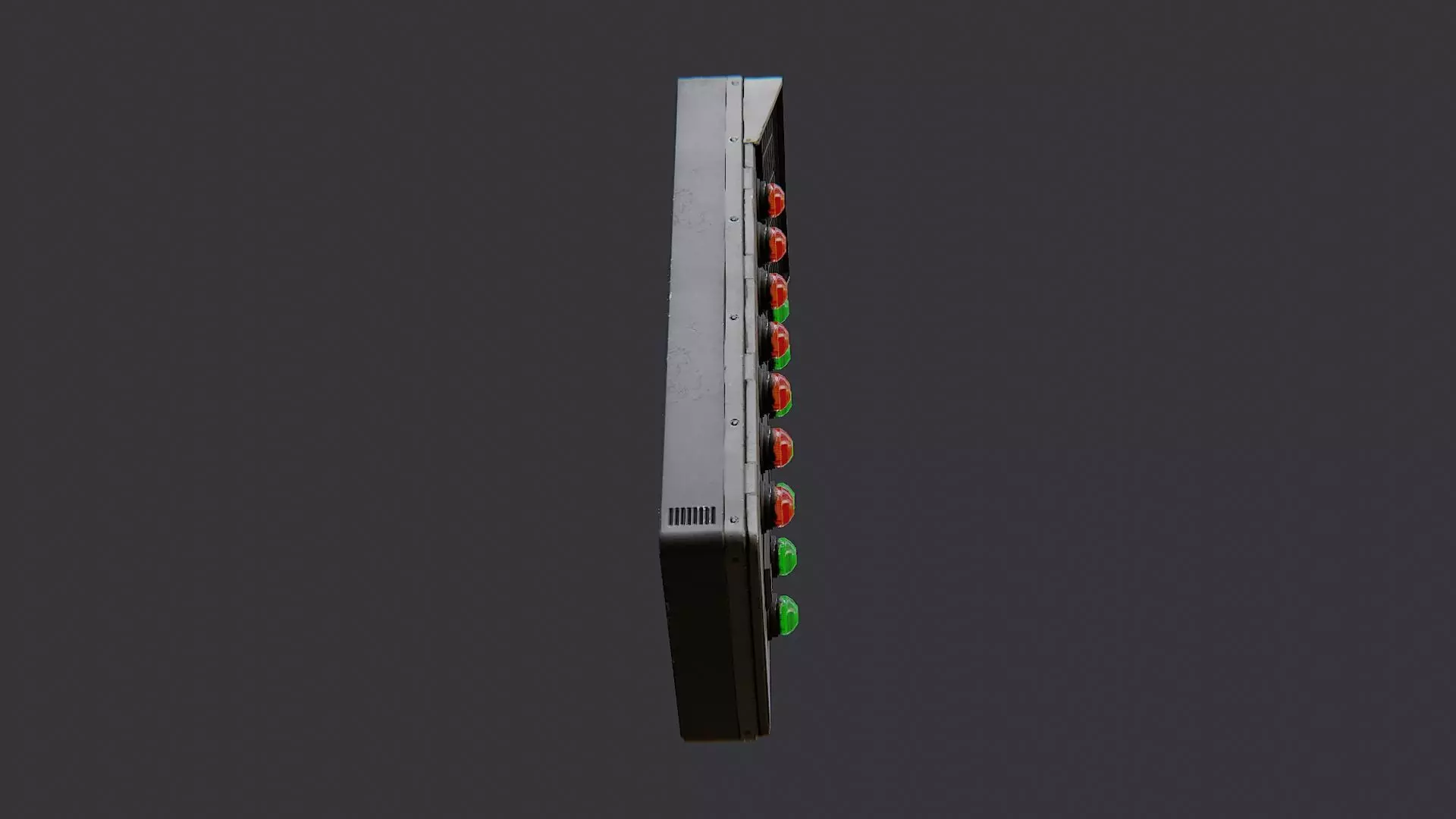 Airlock Control Console with Status Lights Low-poly 3D model_5