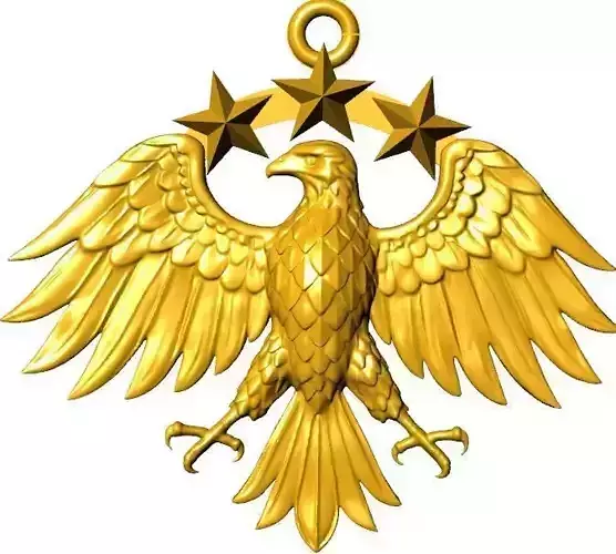 Syrian Eagle Necklace Direct Casting