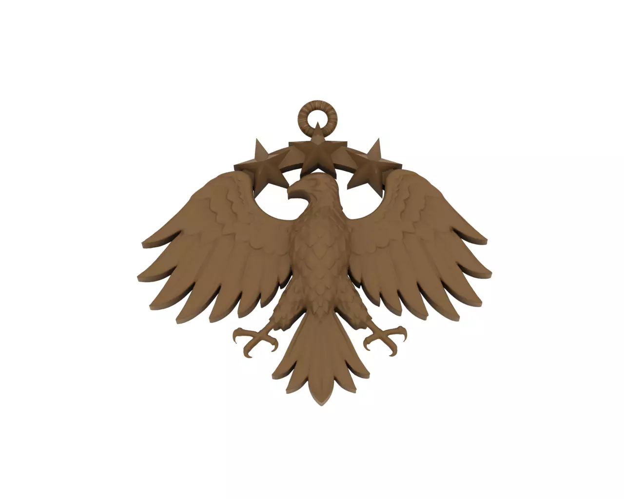 Syrian Eagle Necklace Direct Casting 3D print model_4