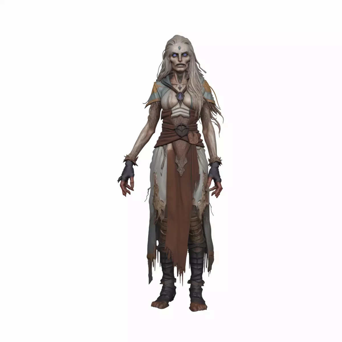 Highly Detailed Ethereal Undead Mage 3D Model 3D model_0