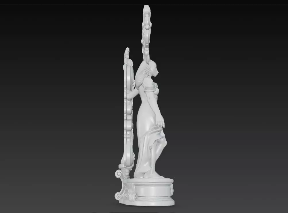 Lord of the Stag Spirit Baroque Mythological Frame 3D print model_3