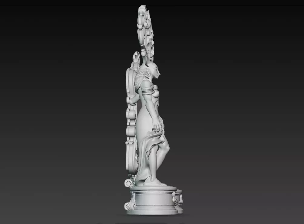 Lord of the Stag Spirit Baroque Mythological Frame 3D print model_19