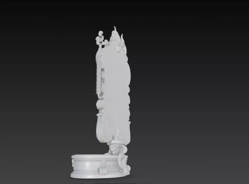 Lord of the Stag Spirit Baroque Mythological Frame 3D print model_6