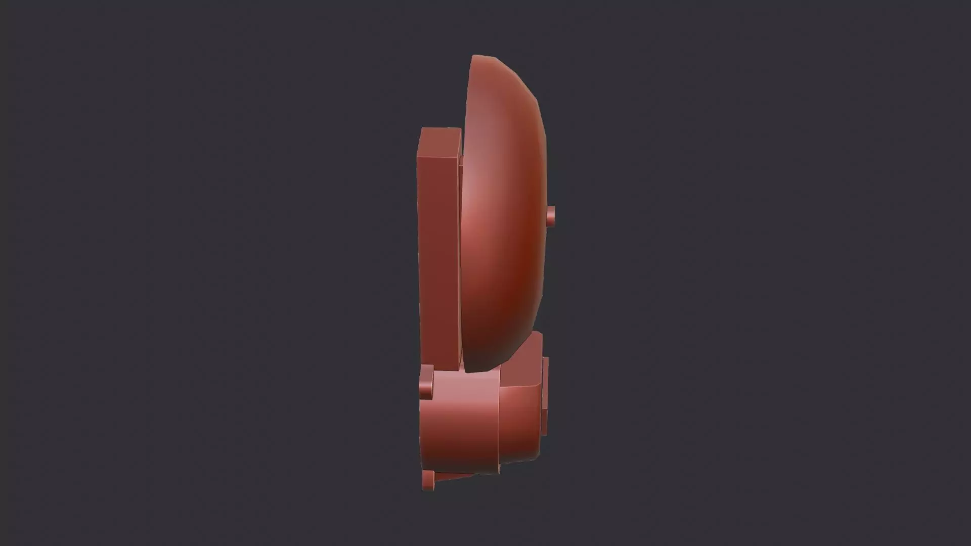 fire alarm bell siren red vintage device Low-poly 3D model_6