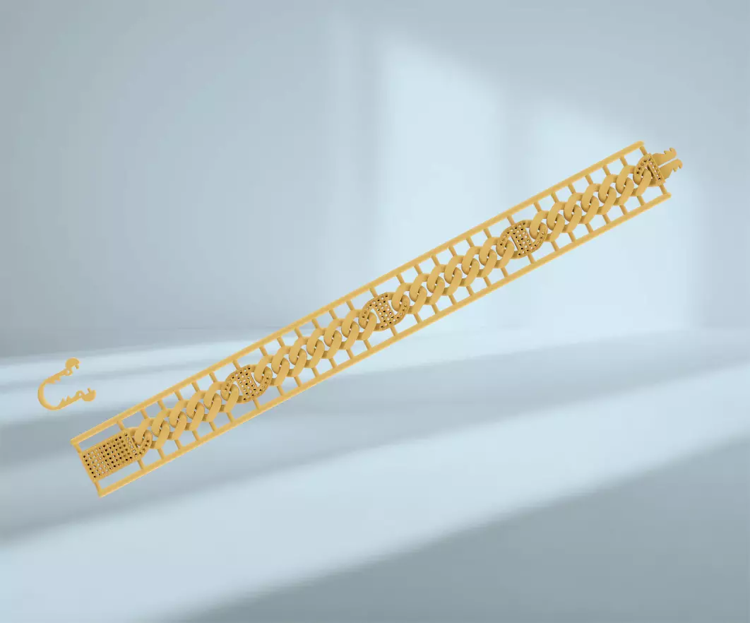 CUBAN BRACELET 3D print model_1