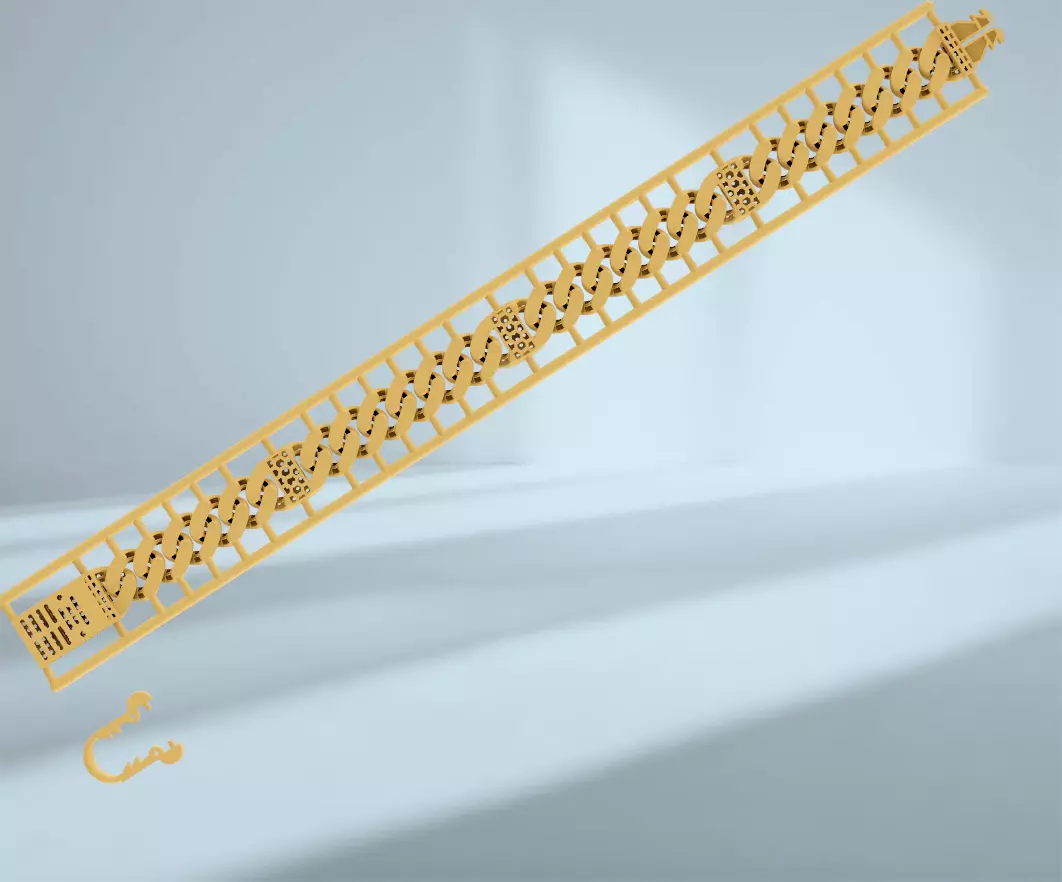 CUBAN BRACELET 3D print model_2