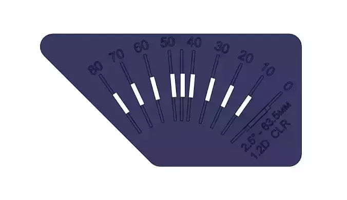3D Printable Pipe Marking Multi Blocks 2-5 Inch 1-2D CLR