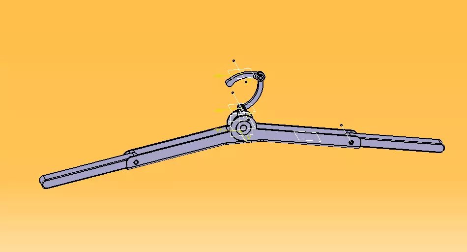 Foldable Cloth Hanger 3D print model_5